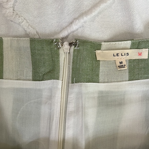 Le Lis green striped wrap skirt - Picture 3 of 3